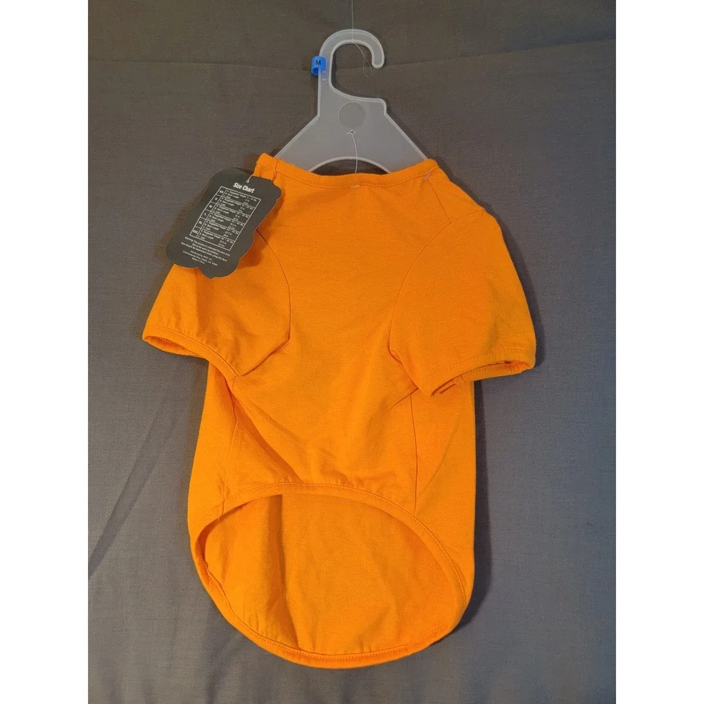 Howl-O-Ween Party Pet Shirt Medium Orange NWT Buffalo Plaid Pumpkin Halloween